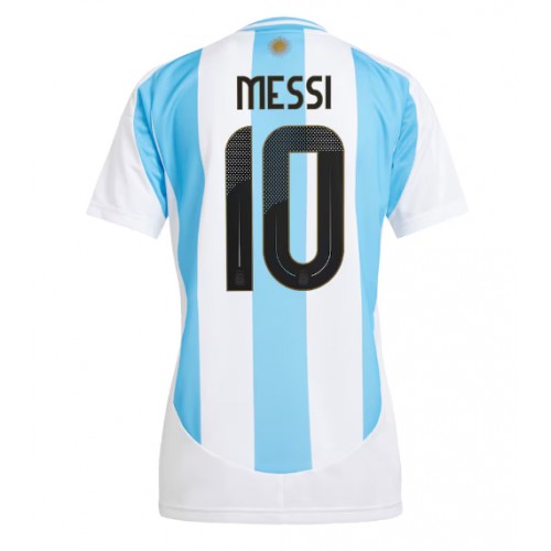 Maglia Calcio Argentina Lionel Messi #10 Prima Divisa Donna Copa America 2024 Manica Corta